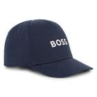 Boys Navy Blue Logo Cap, 1, hi-res