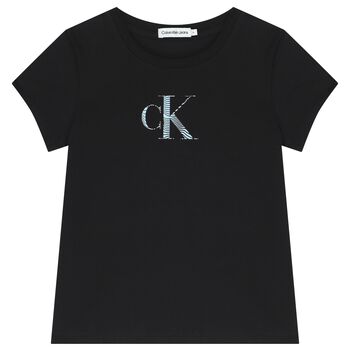 Girls Black Logo T-Shirt