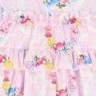 Girls Pink Ruffled Floral Dress, 1, hi-res