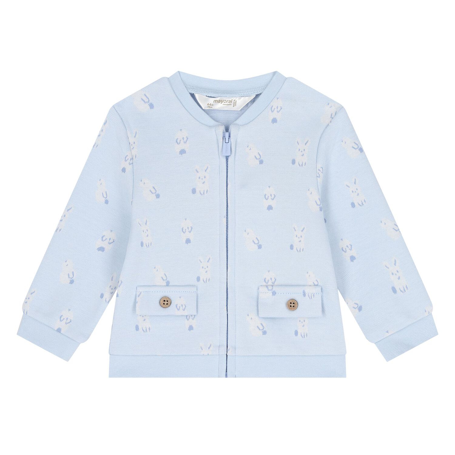 Baby Boys Blue & Ivory Tracksuit Set ( 3 Piece ), 1, hi-res