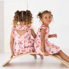 Girls Pink Floral Dress, 1, hi-res