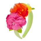 Girls Pink Flower Headband, 1, hi-res