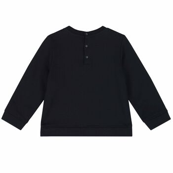 Younger Boys Navy Logo Sweatshirt