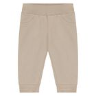 Baby Boys Beige Cotton Bear Tracksuit, 1, hi-res