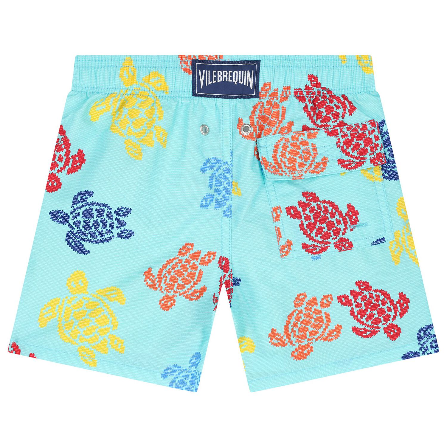Boys Blue Turtle Swim Shorts, 1, hi-res image number null