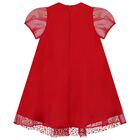 Girls Red Chiffon & Tulle Sequin Dress, 2, hi-res
