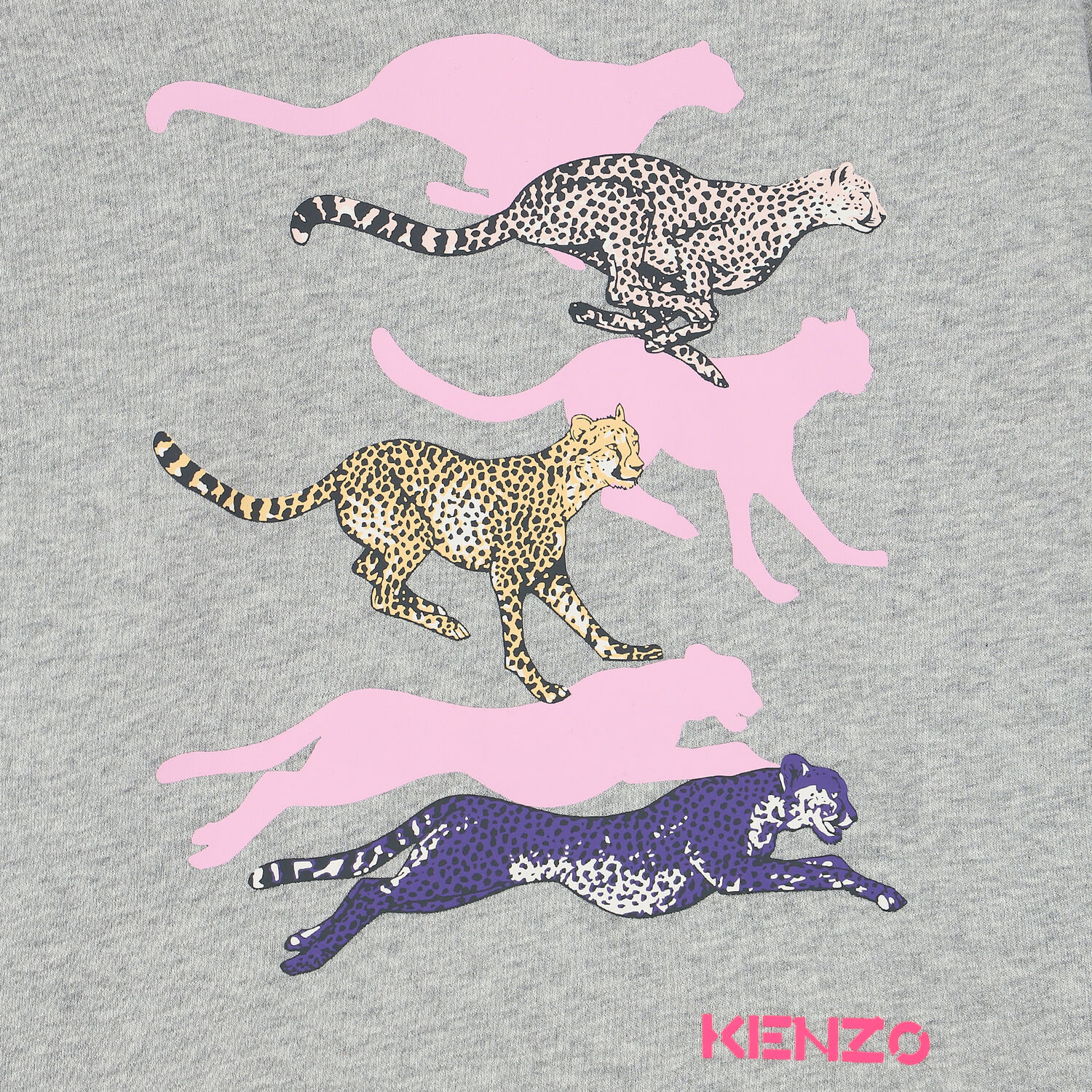 Girls Grey Cheetah Logo Dress, 1, hi-res