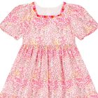 Girls Pink Floral Dress, 1, hi-res