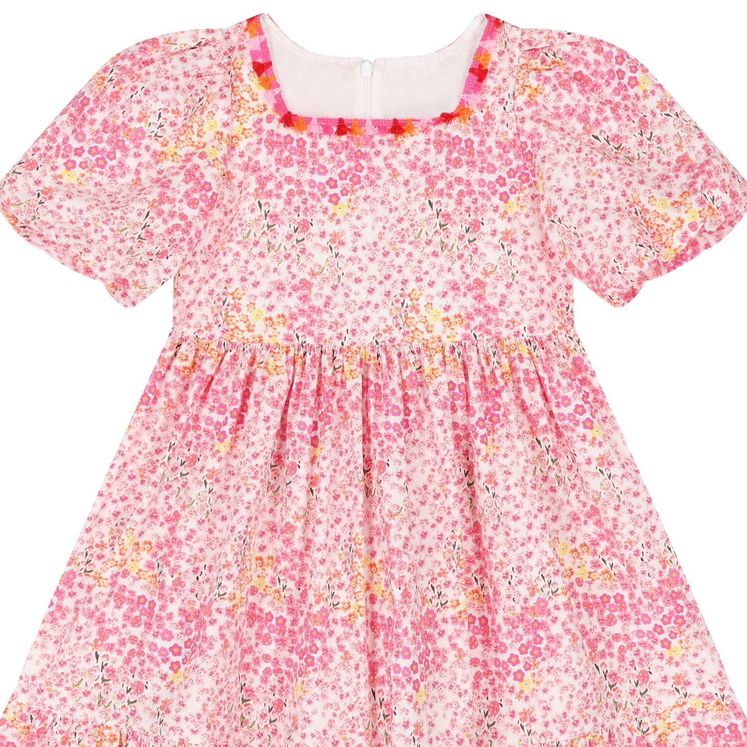 Girls Pink Floral Dress, 1, hi-res
