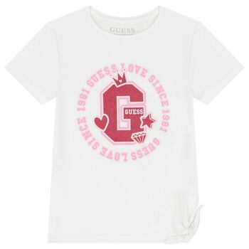 Girls White Logo T-Shirt