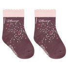 Girls Pink & White Logo Socks ( 3-Pack ), 1, hi-res