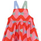 Younger Girls Red Diamond & Dot Dress Set, 1, hi-res