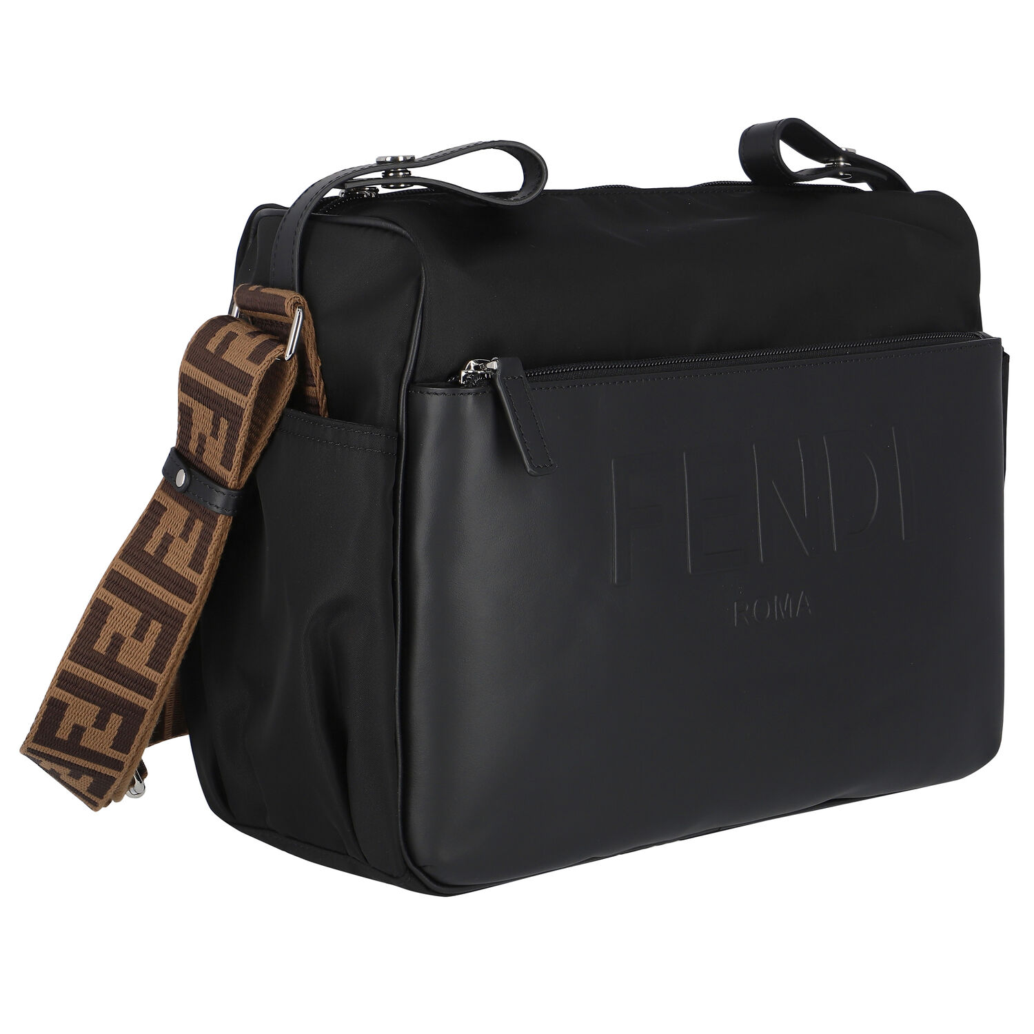 Black Logo Baby Changing Bag, 1, hi-res image number null