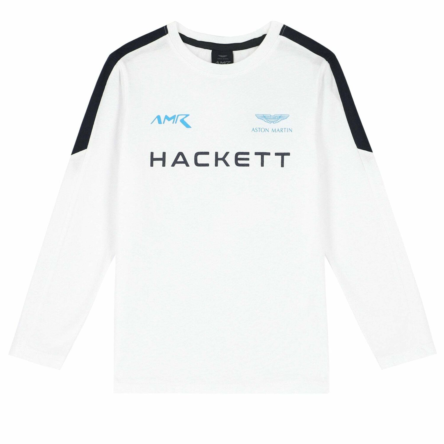 Boys White Logo Long Sleeve Top, 2, hi-res image number null