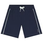 Boys Navy Blue Shorts Set, 1, hi-res