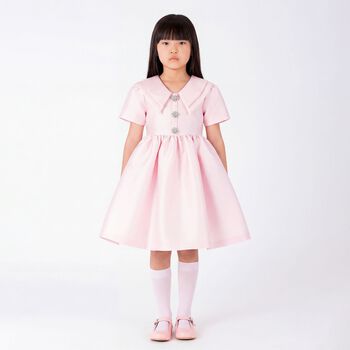 Girls Pink Crystal Dress