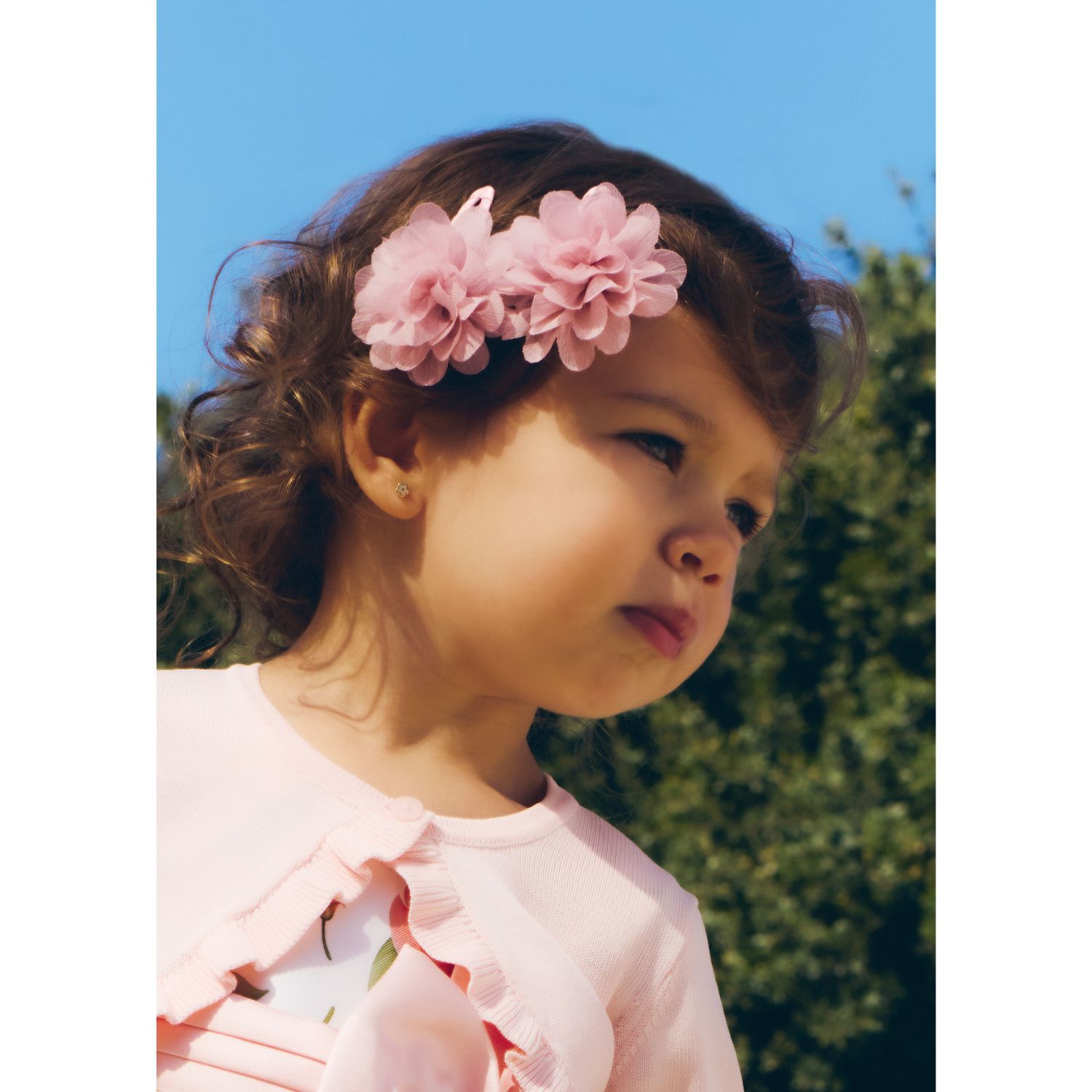 Girls Pink Flower Hairclips ( 2-Pack ), 1, hi-res image number null