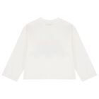 Boys White Tiger Logo Long Sleeve Top, 1, hi-res