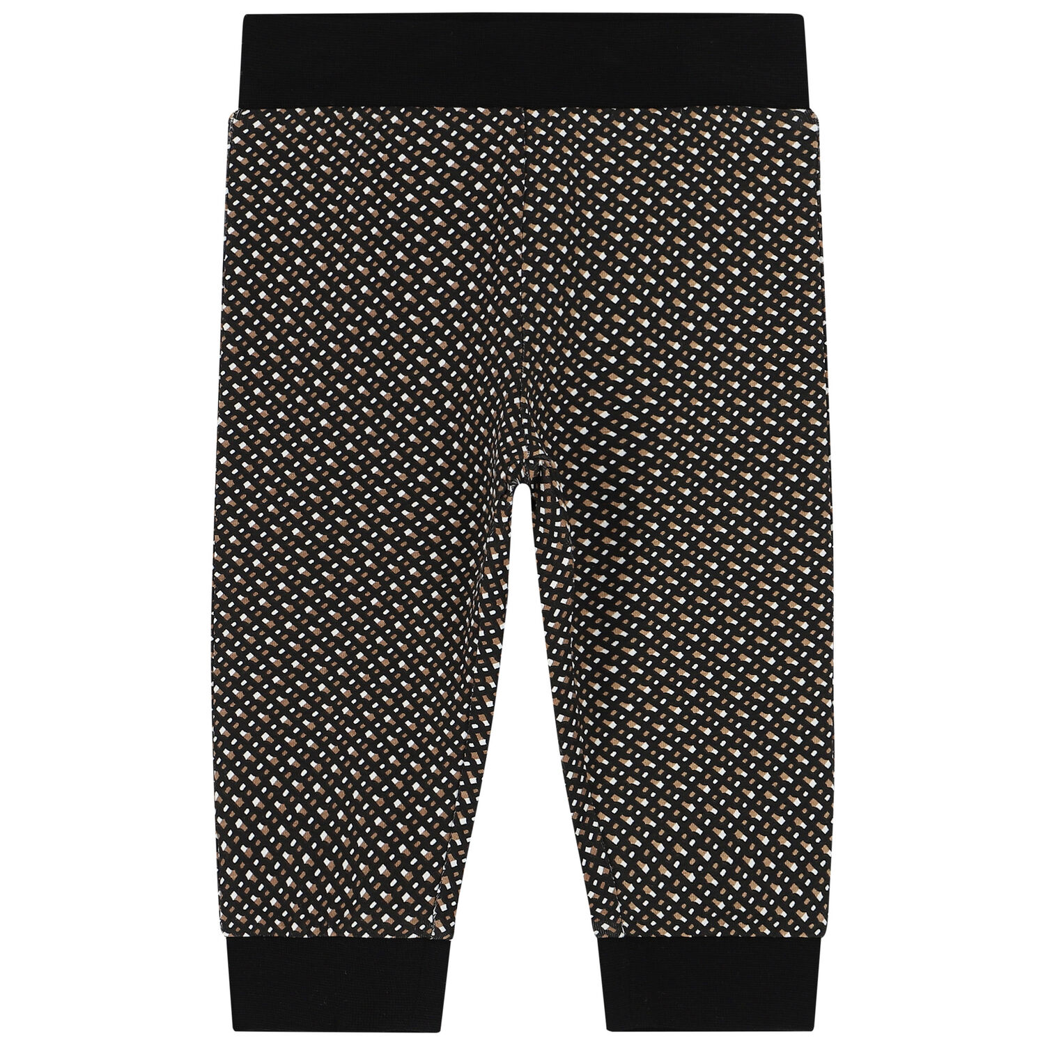 Baby Boys Beige & Black Logo Tracksuit, 1, hi-res