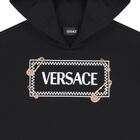 Black Logo Hooded Top, 1, hi-res