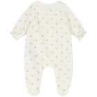 Baby Girls Ivory & Pink Floral Babygrow, 1, hi-res