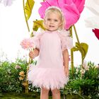 Baby Girls Pink Ruffled Tulle Dress Set, 1, hi-res