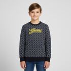 Boys Navy Blue Logo Sweatshirt, 1, hi-res