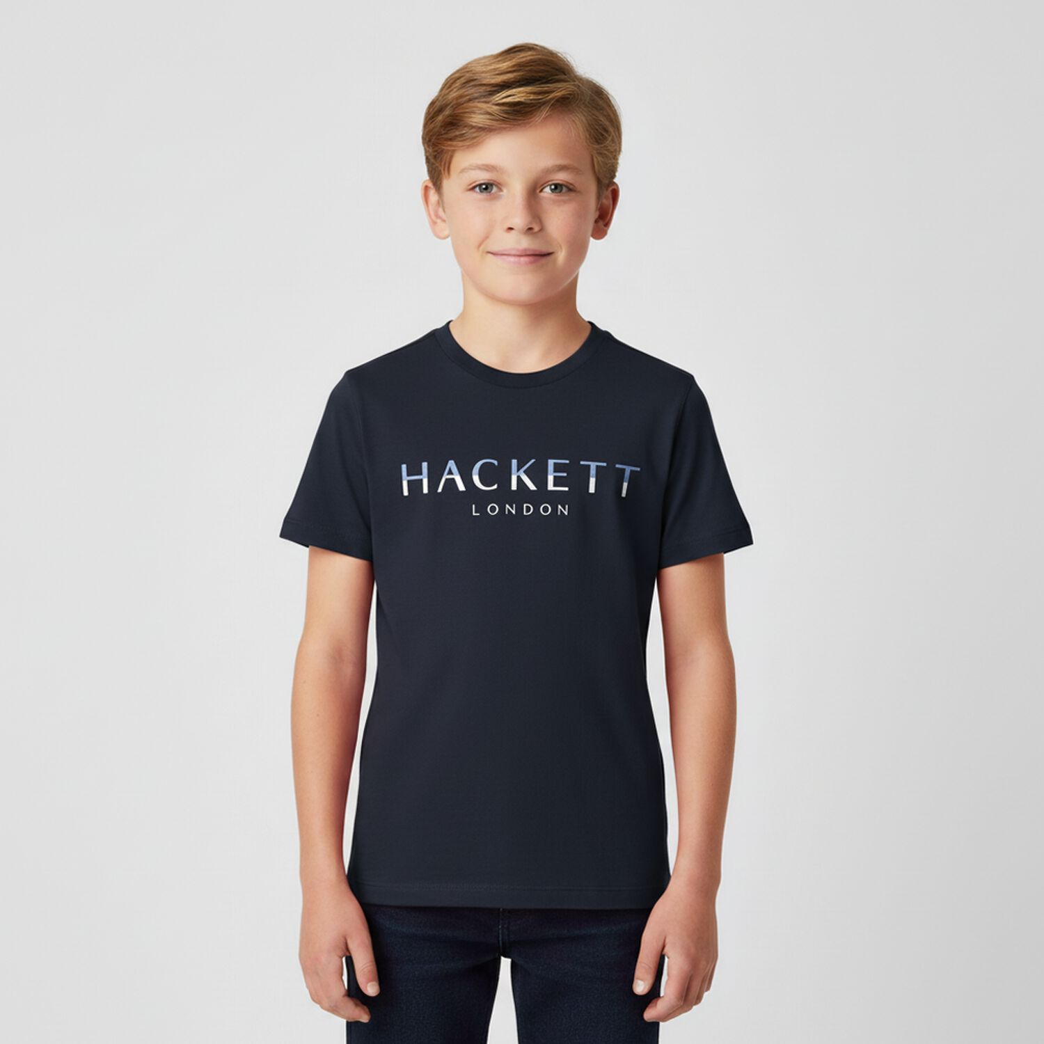 Boys Navy Blue Logo T-Shirt, 4, hi-res image number null