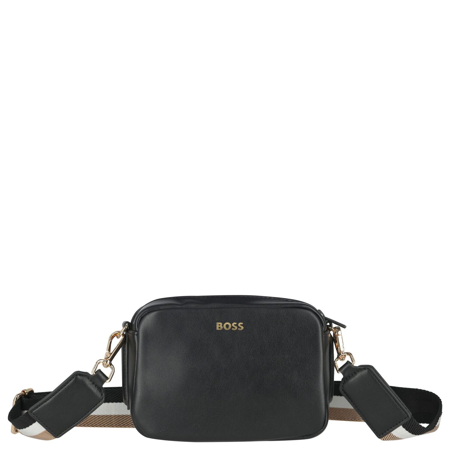 Girls Black Logo Handbag, 1, hi-res