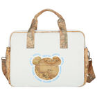 Ivory & Beige Geo Map Bear Baby Changing Bag, 1, hi-res