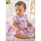 Baby Girls Pink Floral Dress, 1, hi-res