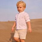 Younger Boys Beige Shorts, 1, hi-res