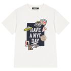 Boys White Logo T-Shirt, 1, hi-res