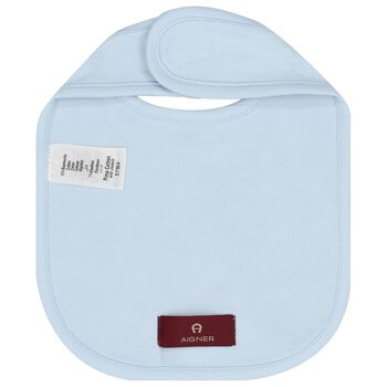 Baby Boys Blue Logo Bib