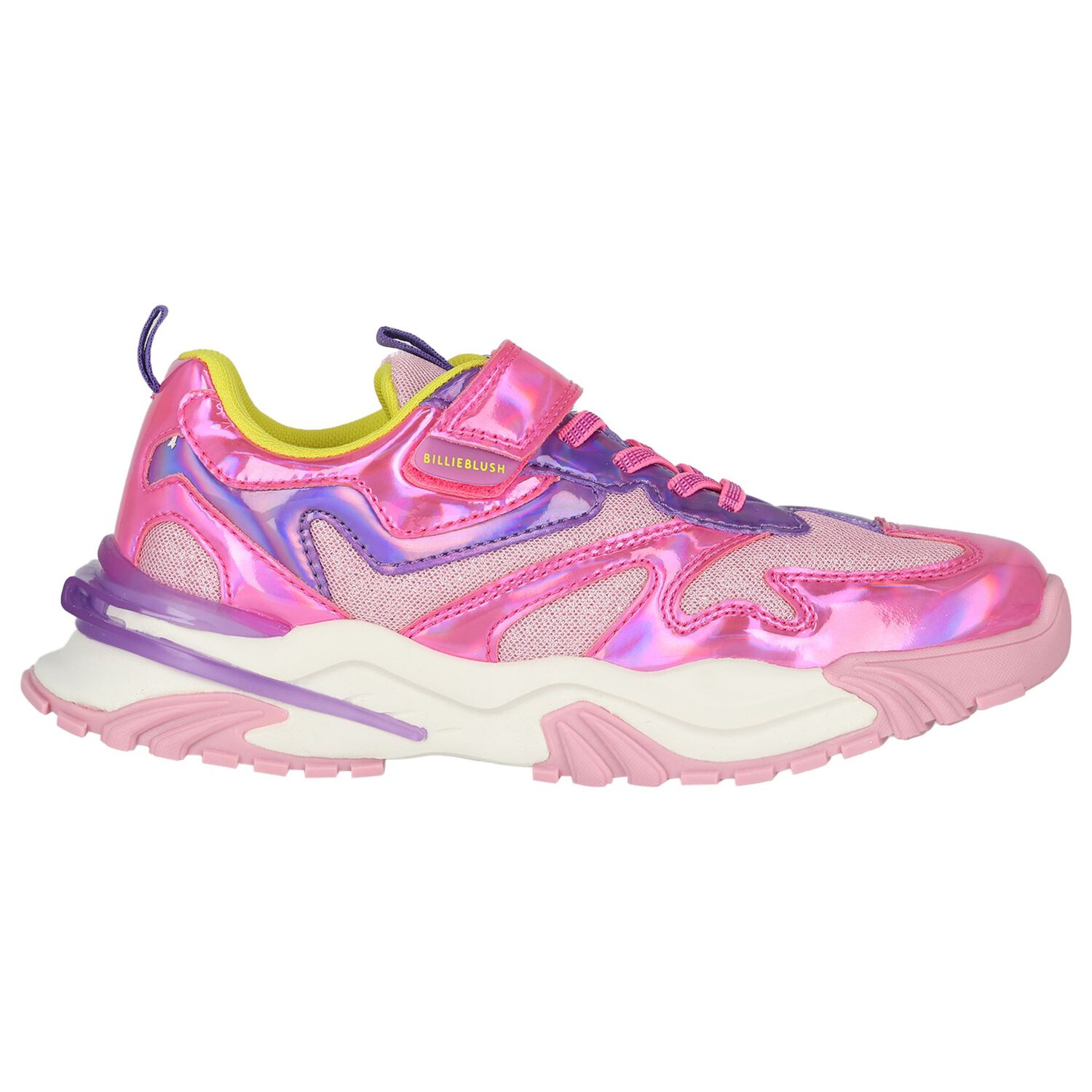 Girls Iridescent Pink Trainers, 1, hi-res