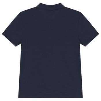 Boys Navy Blue Logo Polo Shirt