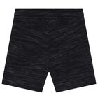 Younger Girls Black Jersey Shorts, 1, hi-res