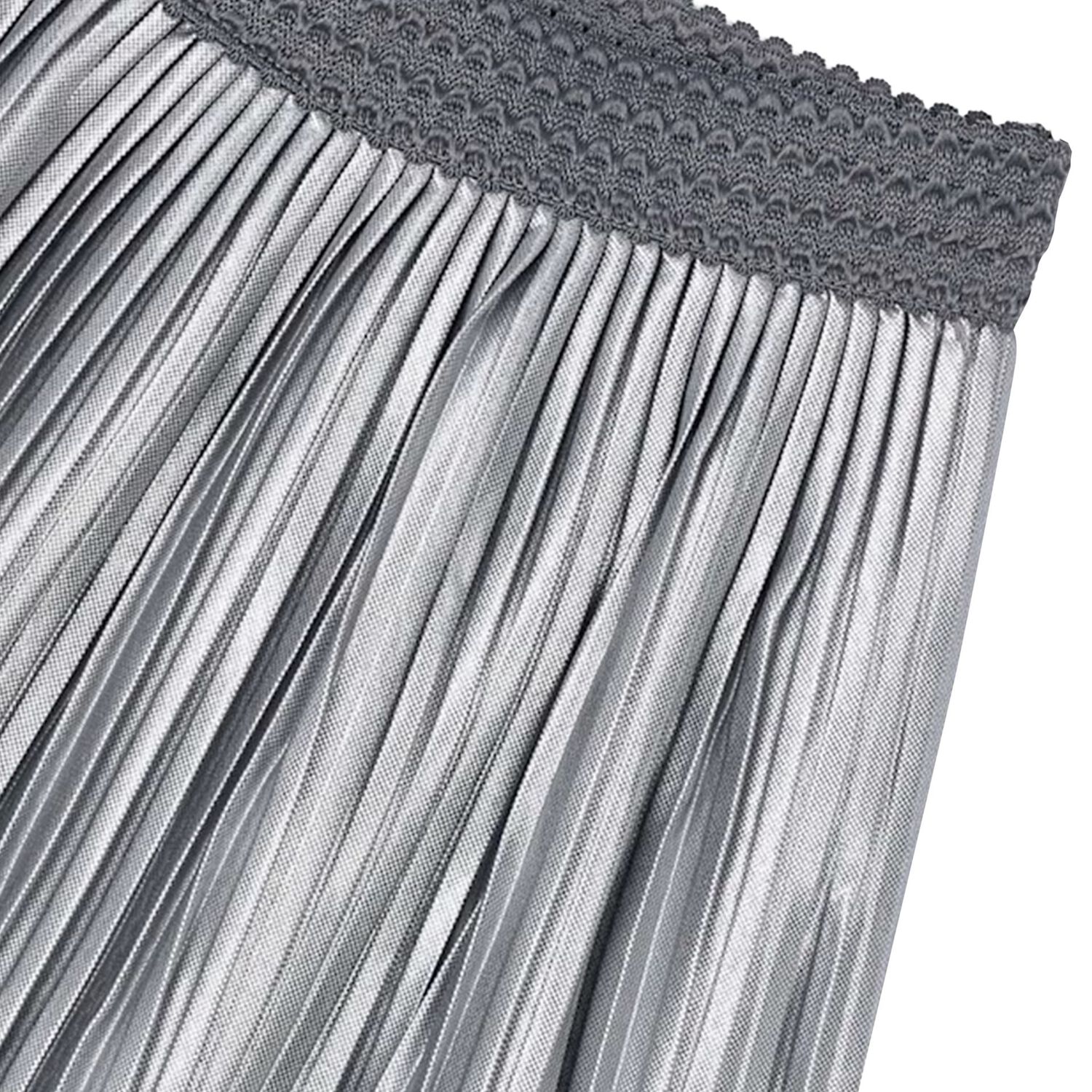 Girls Silver Pleated Skirt, 2, hi-res