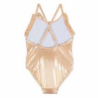 Girls Gold Metalic Swimsuit, 1, hi-res