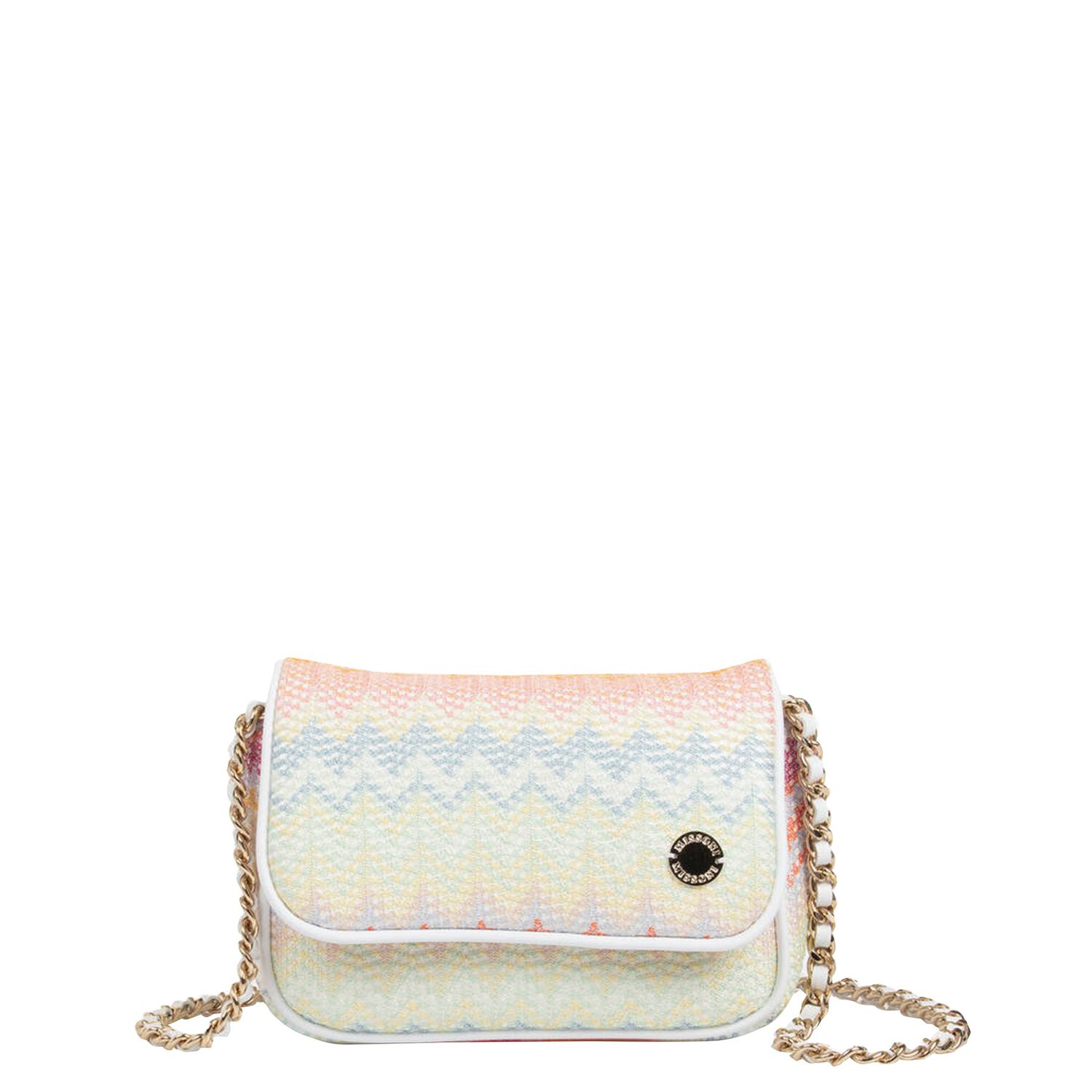 Girls Pink & Green Zigzag Bag, 1, hi-res