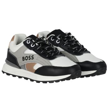 Boys Multi-Coloured Logo Trainers