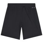 Boys Black Logo Shorts, 4, hi-res