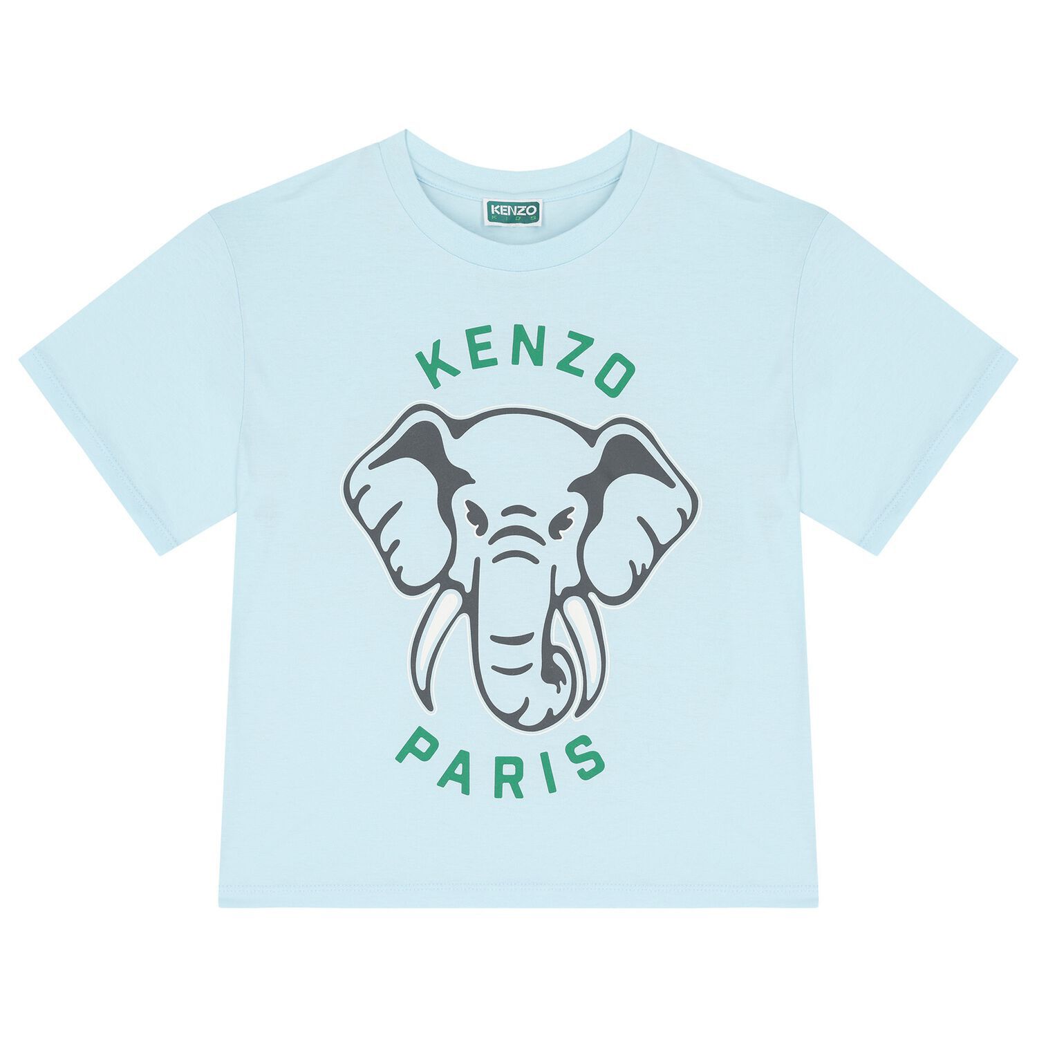 Boys Blue Elephant Logo T-Shirt, 2, hi-res