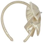 Girls Gold Bow Headband, 1, hi-res