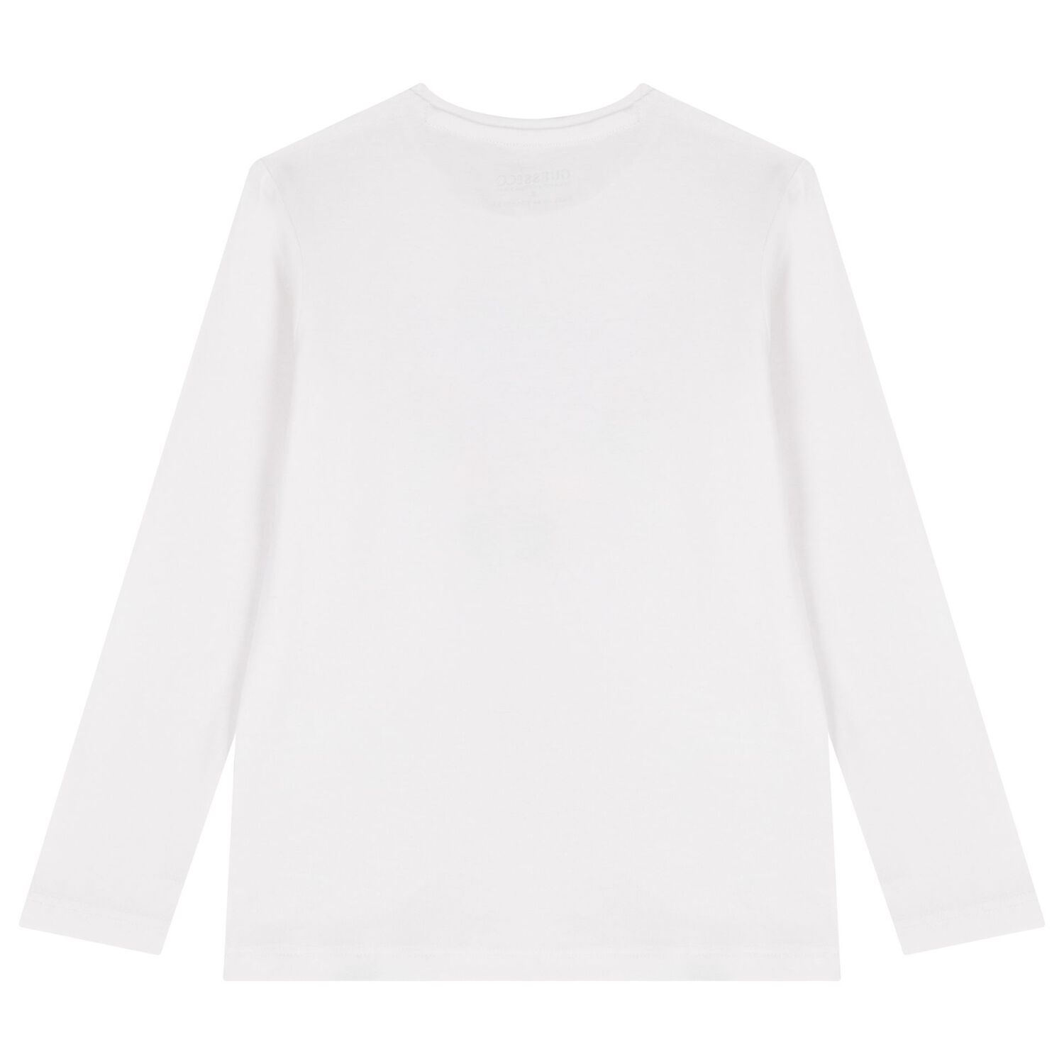 Girls White Logo Long Sleeve Top, 1, hi-res image number null