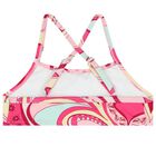 Girls Pink Abstract Print Bikini, 1, hi-res