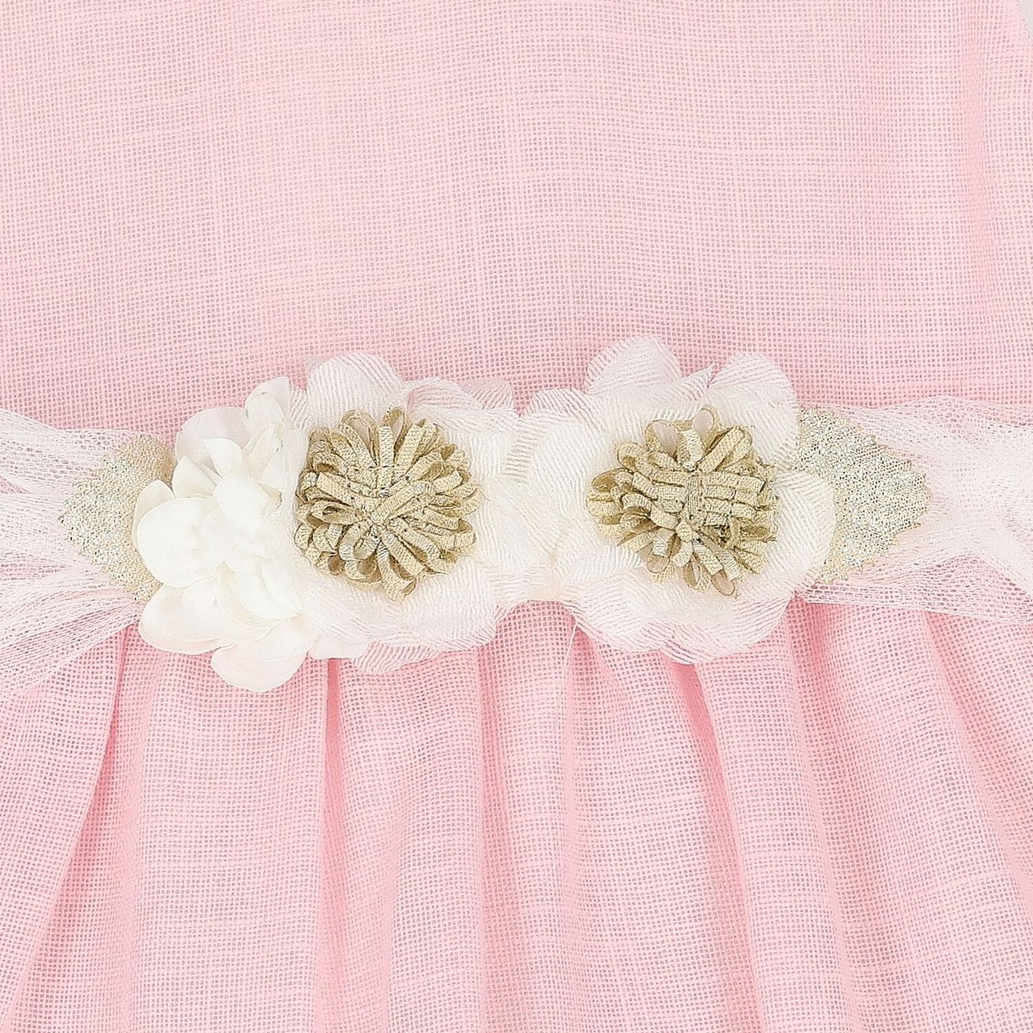 Younger Girls Pink Floral Dress, 2, hi-res