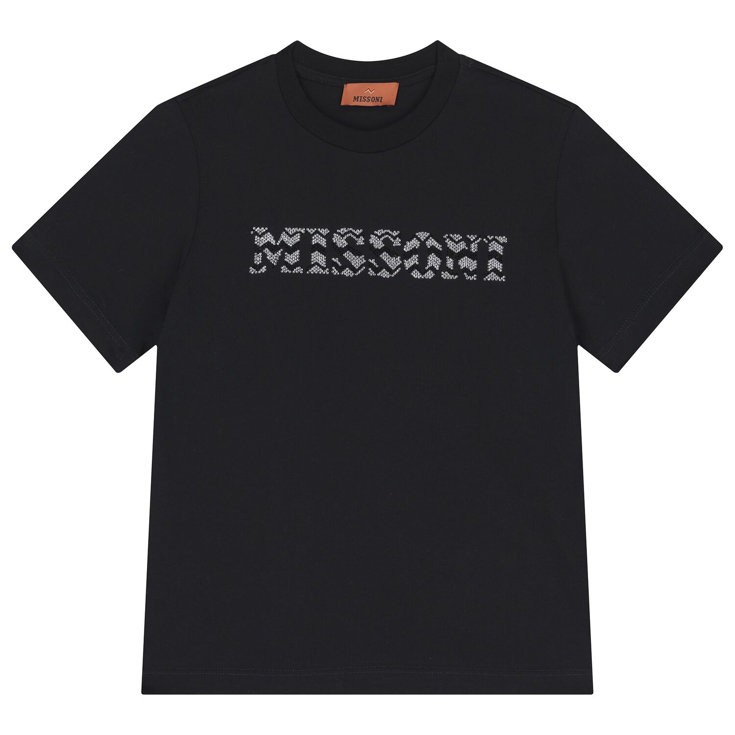 Girls Black Logo T-Shirt, 2, hi-res