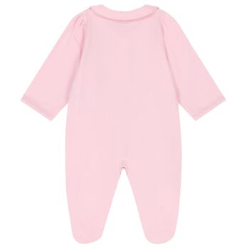 Baby Girls Pink Logo Babygrow