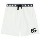 White Logo Shorts, 1, hi-res